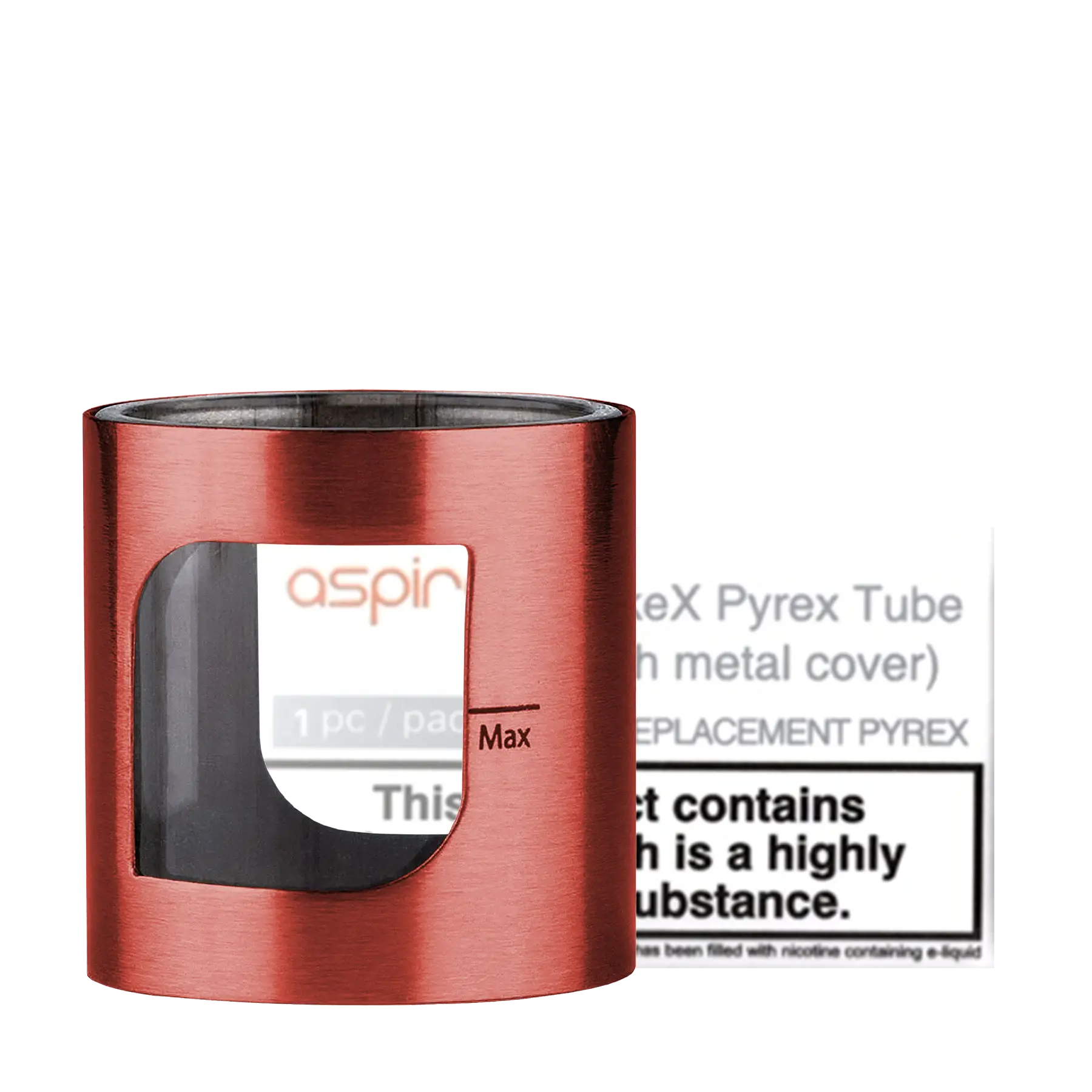 Aspire PockeX AIO Replacement Glass - Red