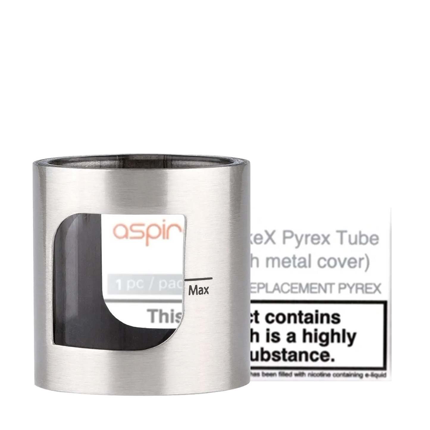 Aspire PockeX AIO Replacement Glass - Stainless Steel