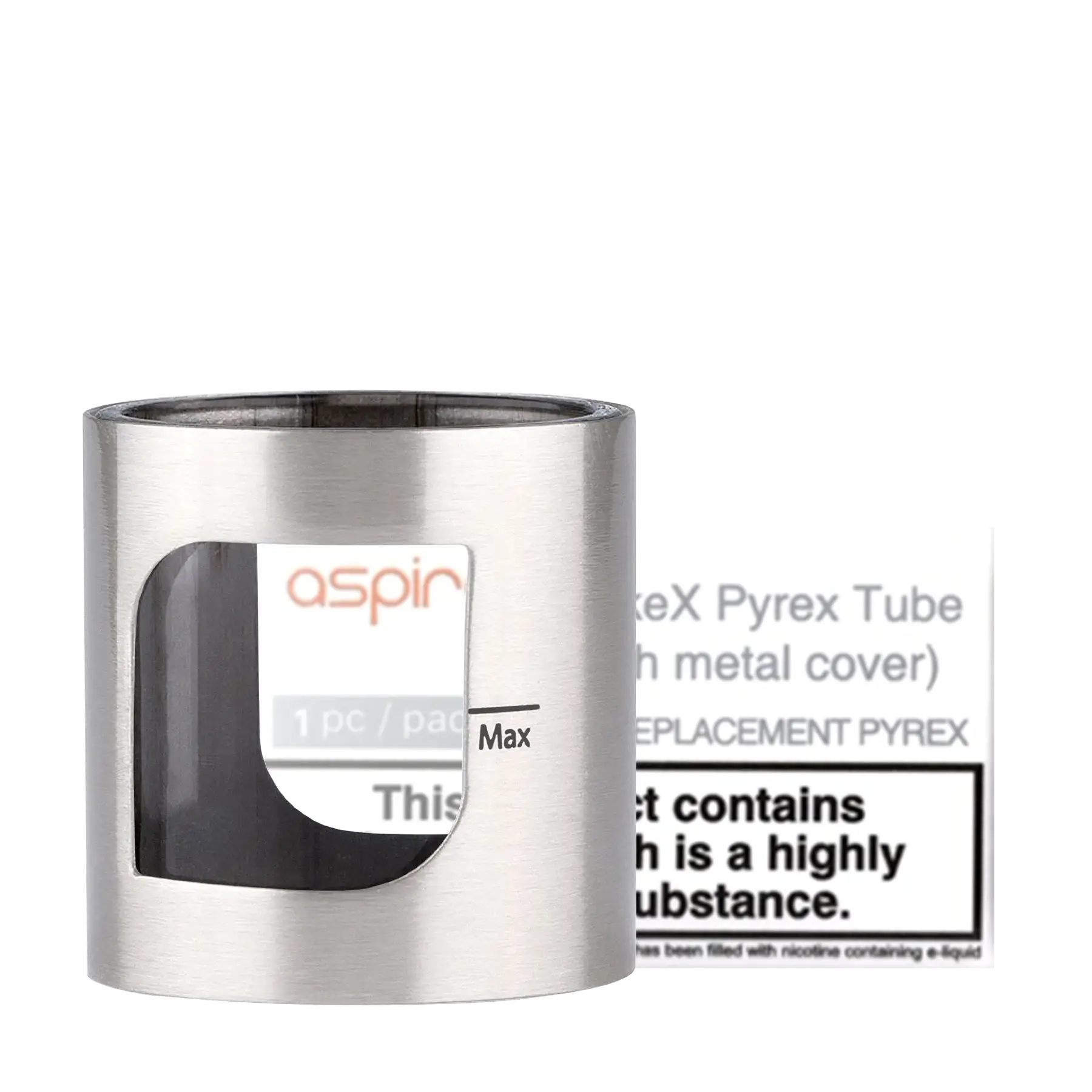 Aspire PockeX AIO Replacement Glass - Stainless Steel