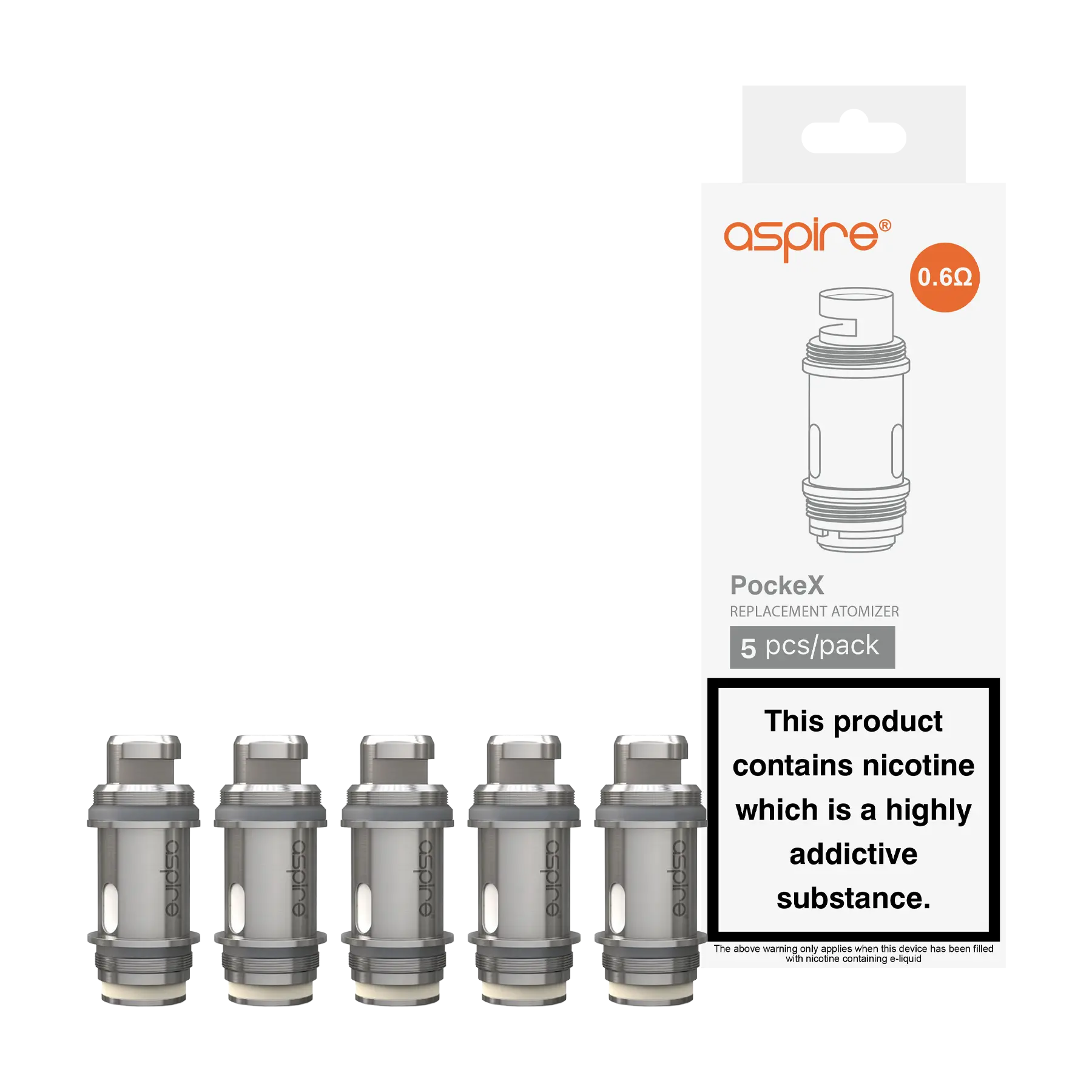 Aspire PockeX Coils - 0.6 Ohm