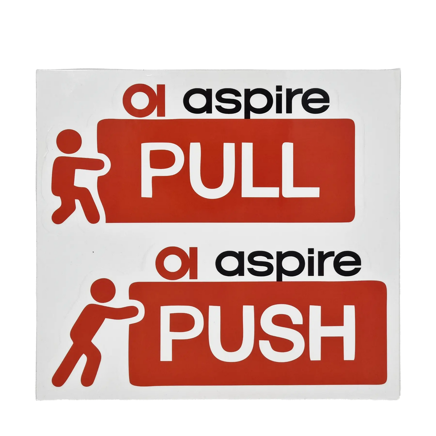 Aspire Window Stickers - Push/Pull