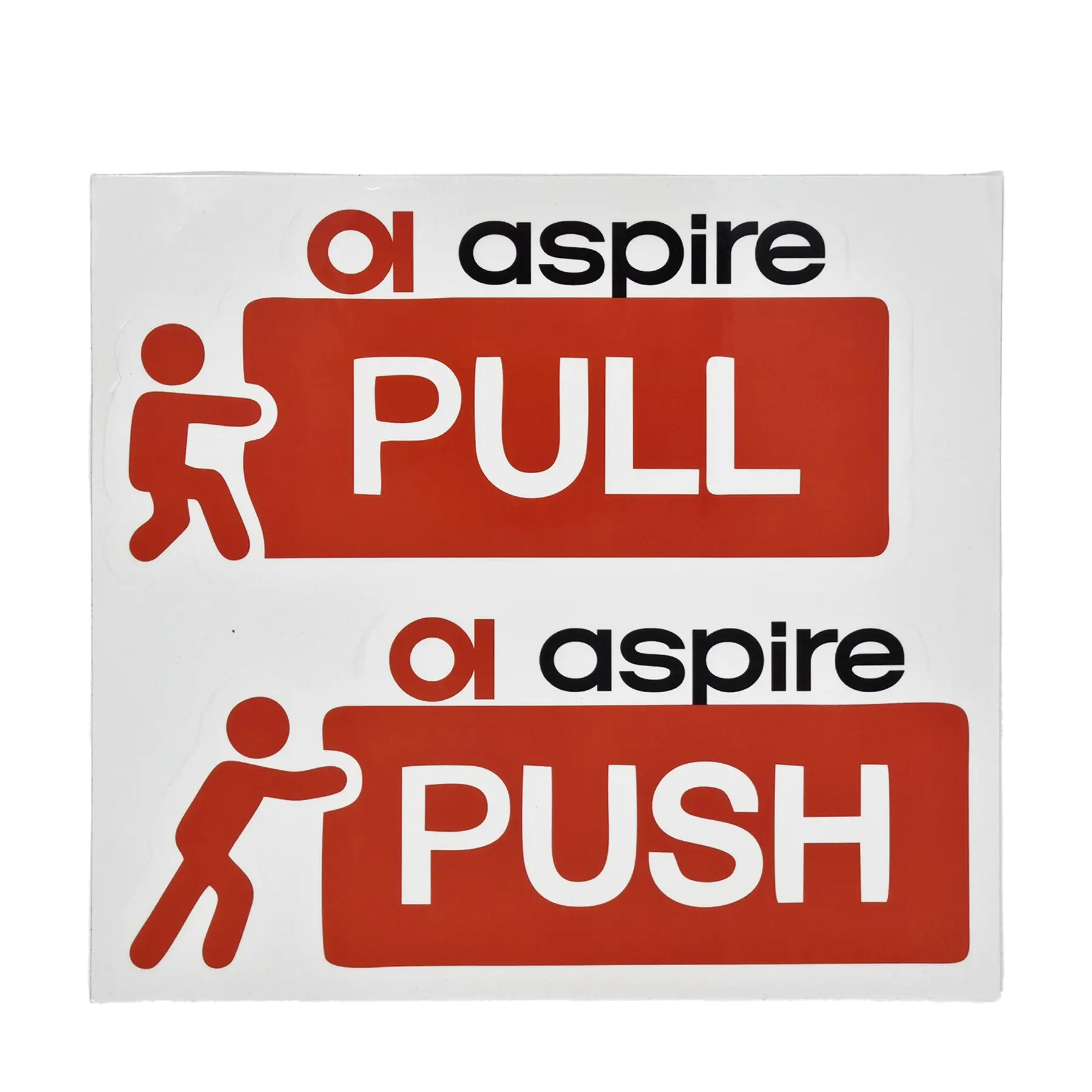 Aspire Window Stickers - Push/Pull