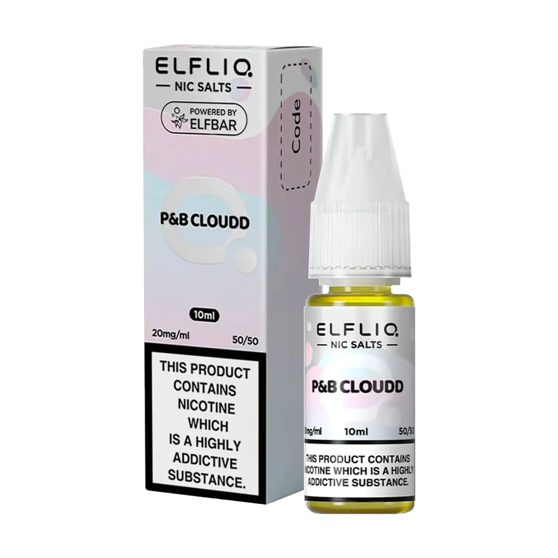 Elfliq: The Official Elf Bar Liquid - P&B Cloudd 10ml E-Liquid Nicotine Salt