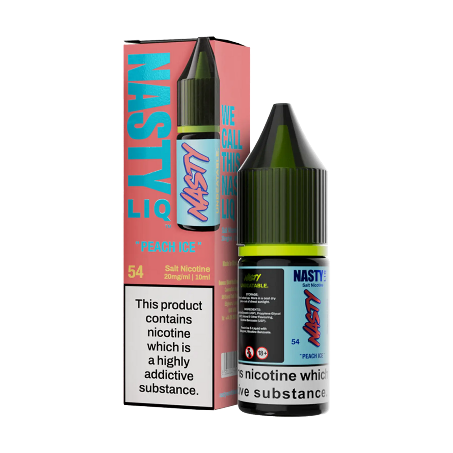 Nasty Liq Nicotine Salt - Peach Ice