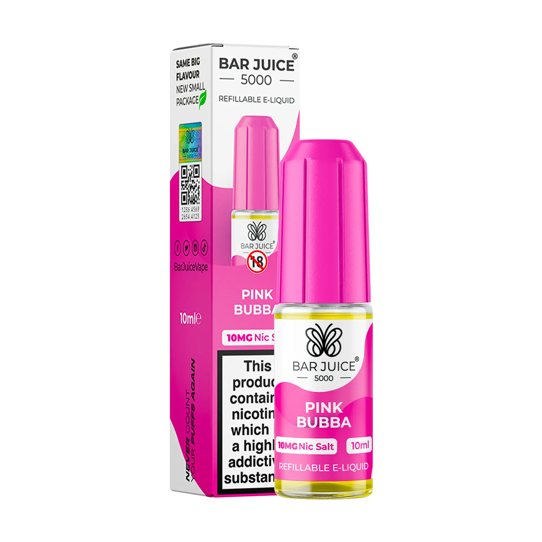 Bar Juice 5000 - Pink Bubba 10ml E Liquid Nicotine Salt