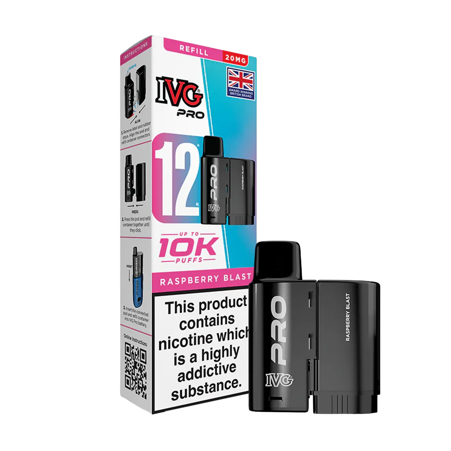 IVG Pro 12 Replacement Pods - Raspberry Blast