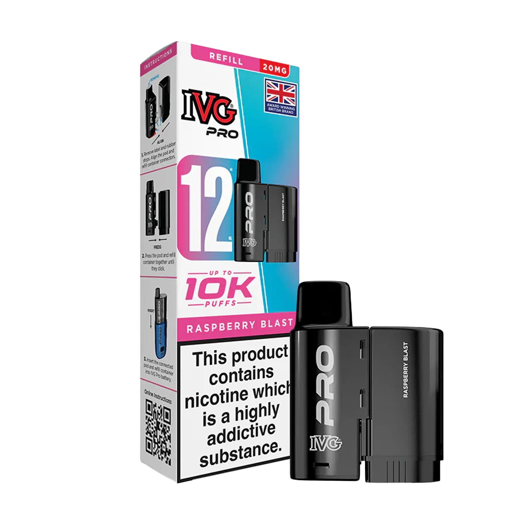 IVG Pro 12 Replacement Pods - Raspberry Blast