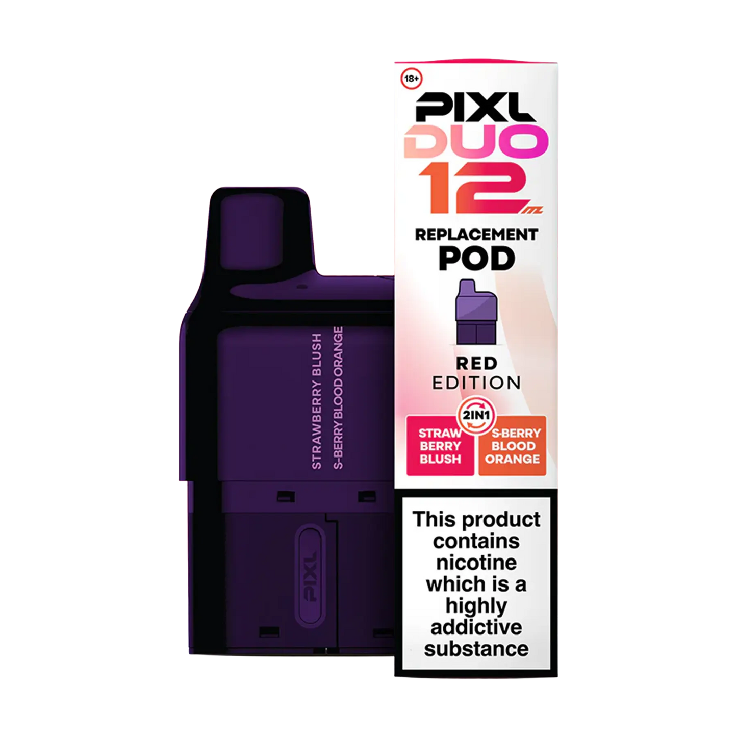 Pixl Duo 12 Replacement Pods - Red Edition
