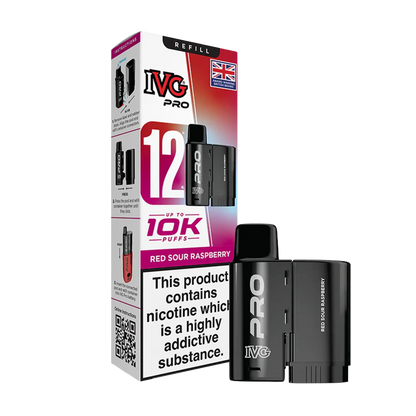 IVG Pro 12 Replacement Pods - Red Sour Raspberry