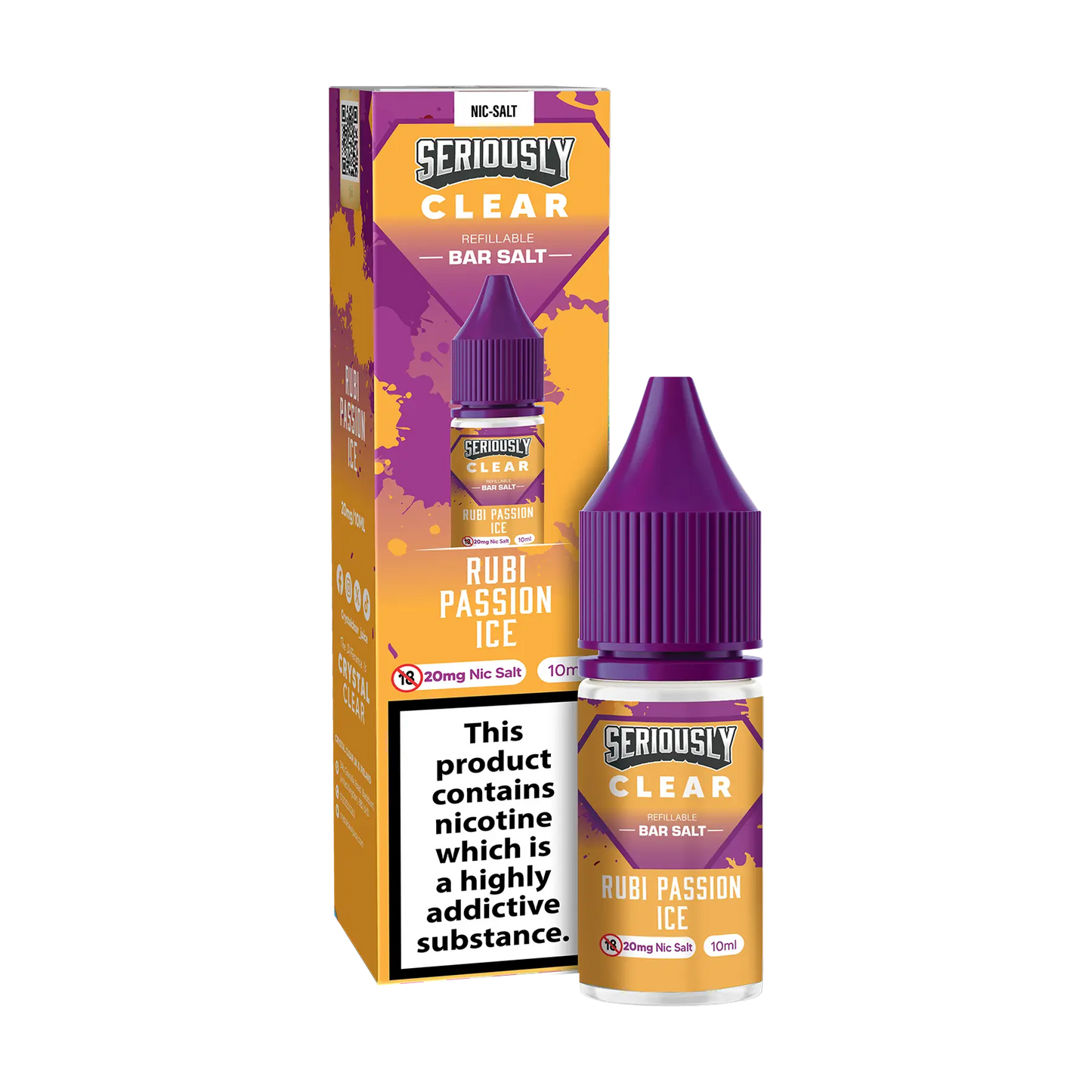 Doozy Seriously Clear 10ml Nicotine Salt - Rubi Passion Ice