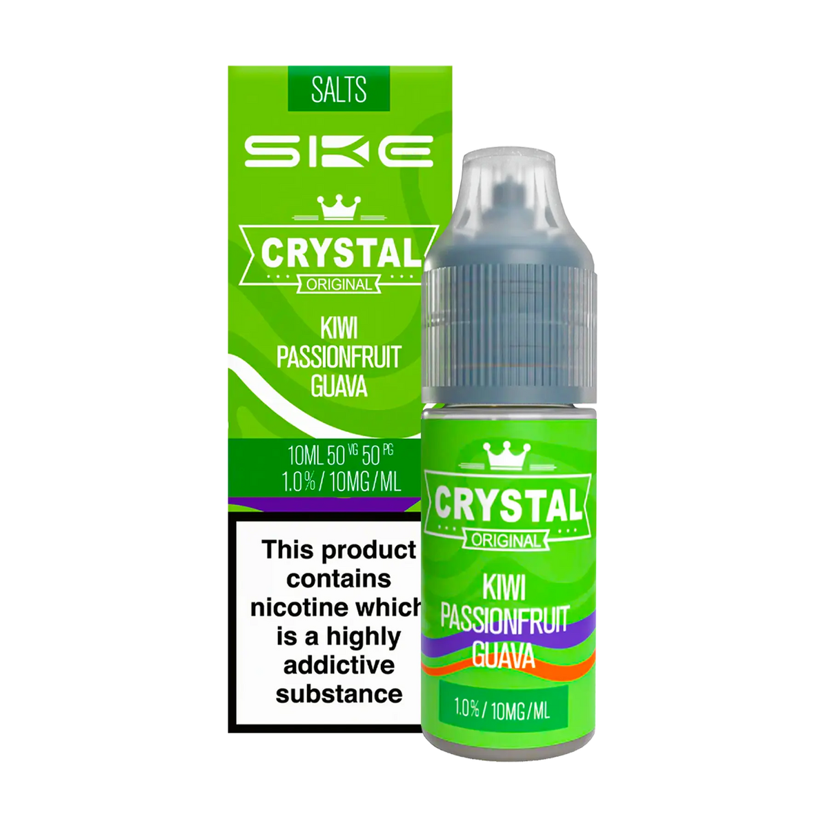 SKE Crystal - Kiwi Passionfruit Guava 10ml E Liquid Nicotine Salt