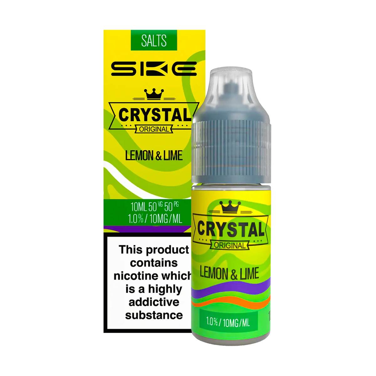 SKE Crystal - Lemon & Lime 10ml E Liquid Nicotine Salt