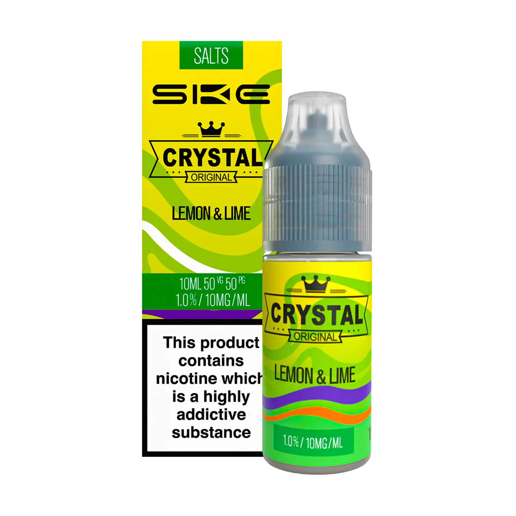 SKE Crystal - Lemon & Lime 10ml E Liquid Nicotine Salt