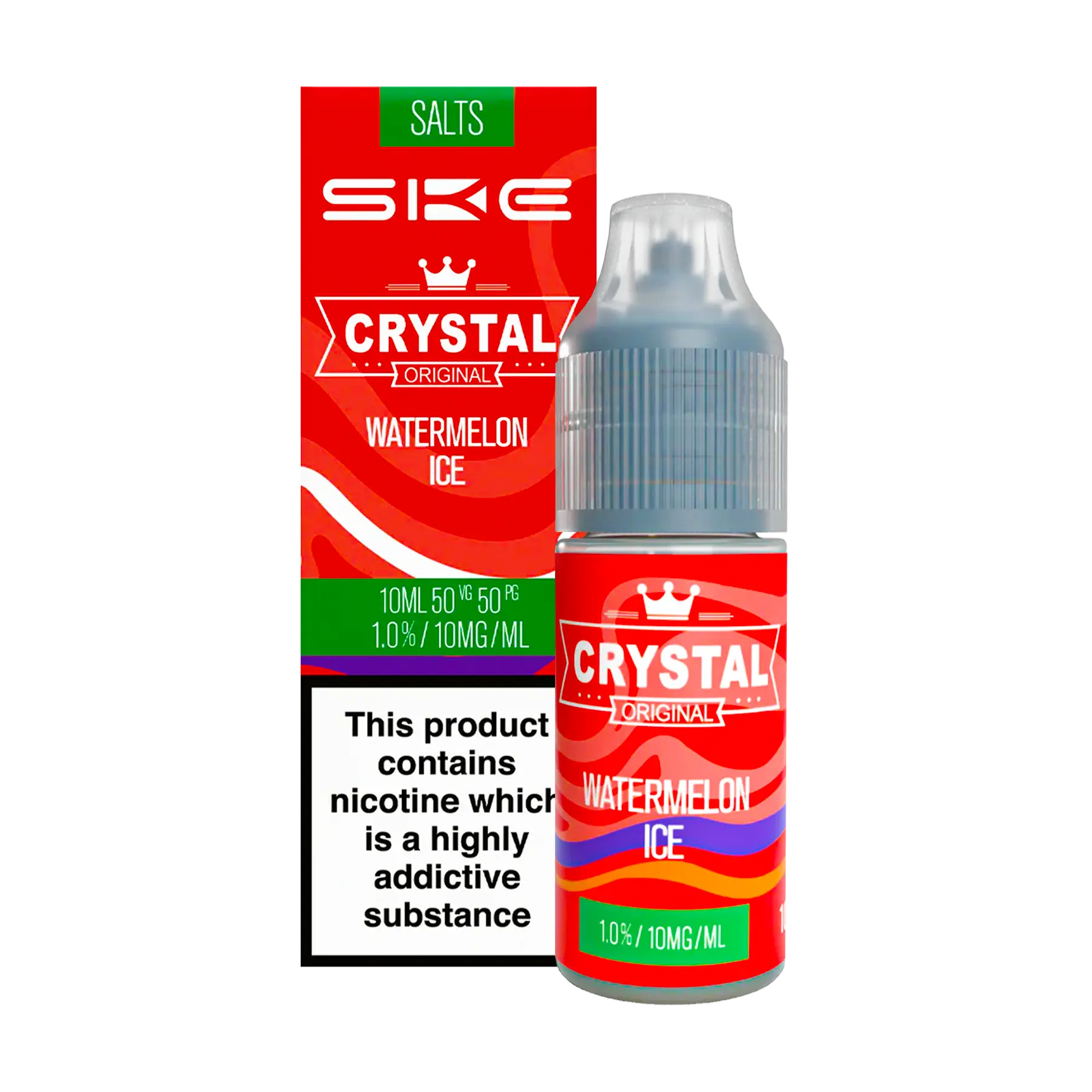 SKE Crystal - Watermelon Ice 10ml E Liquid Nicotine Salt