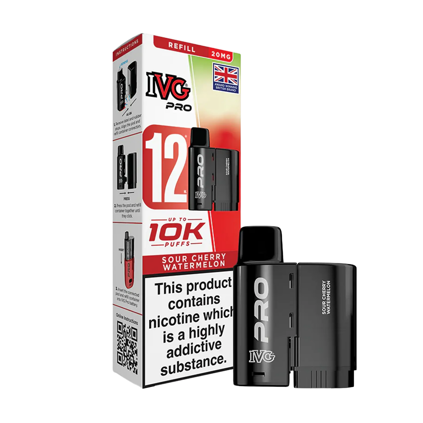 IVG Pro 12 Replacement Pods - Sour Cherry Watermelon