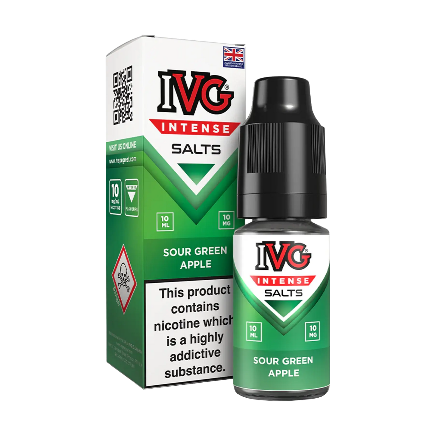 IVG Intense 10ml Nicotine Salt - Sour Green Apple