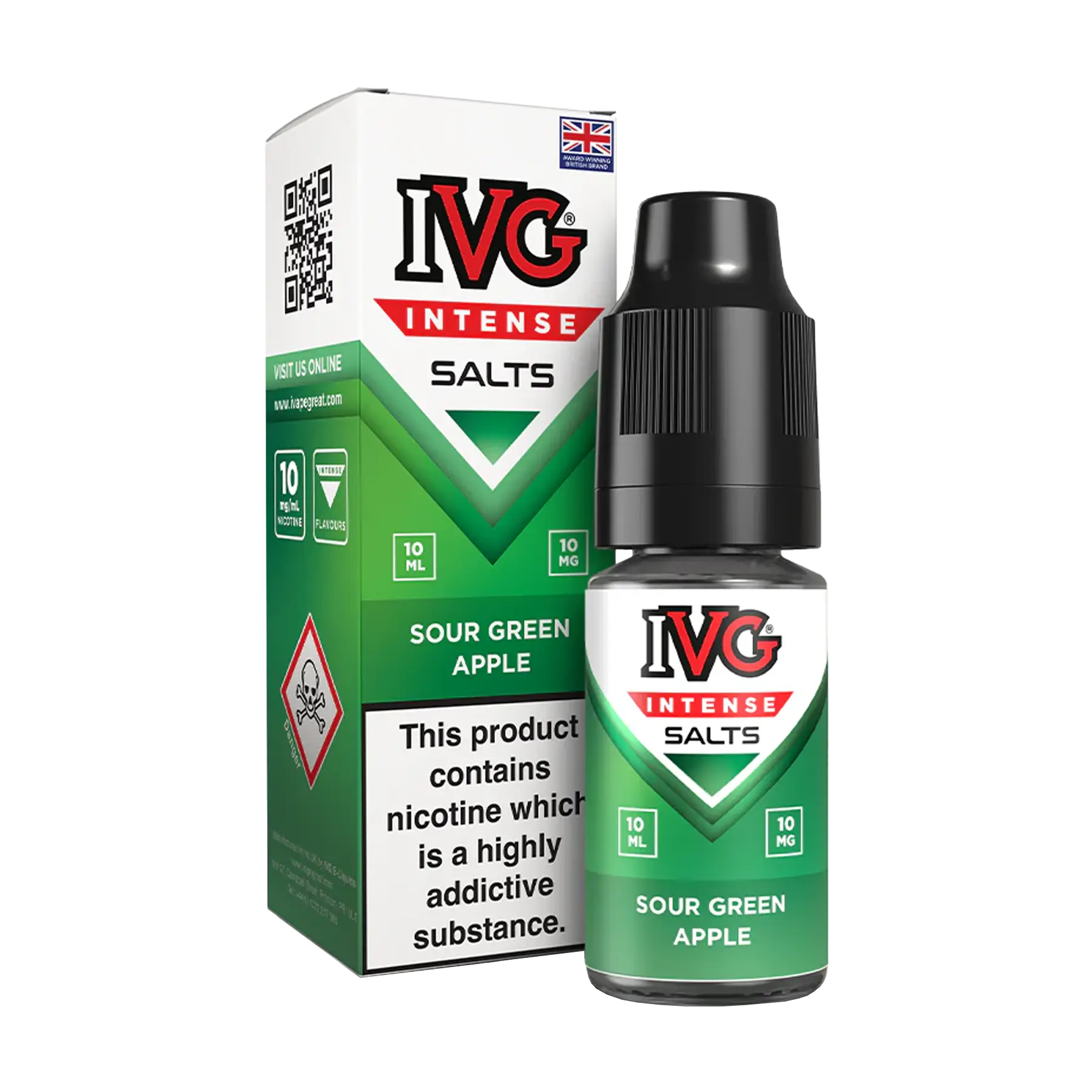 IVG Intense 10ml Nicotine Salt - Sour Green Apple