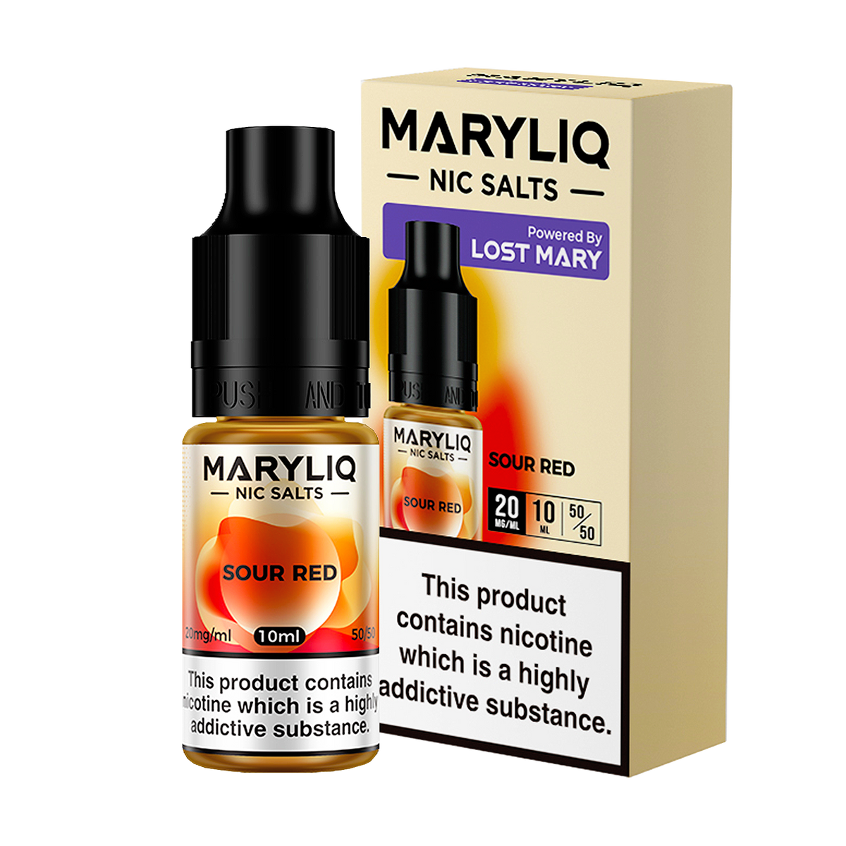 Maryliq - Sour Red 10ml E Liquid Nicotine Salt