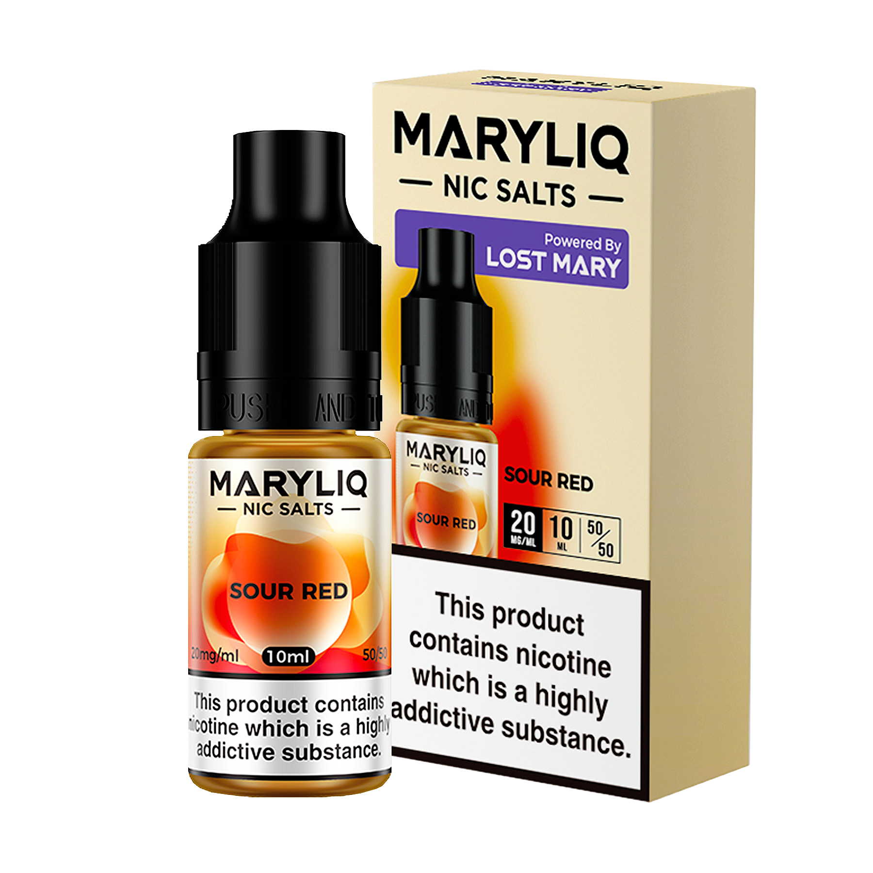 Maryliq - Sour Red 10ml E Liquid Nicotine Salt