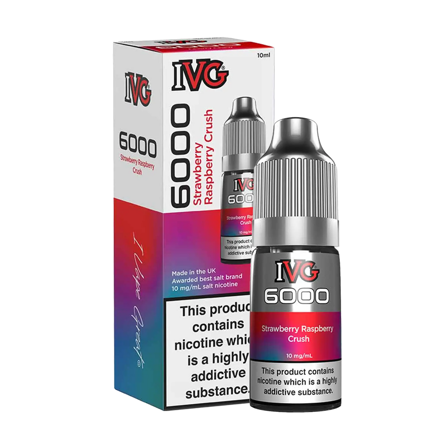 IVG 10ml E-Liquid Nicotine Salt -  Strawberry Raspberry Crush