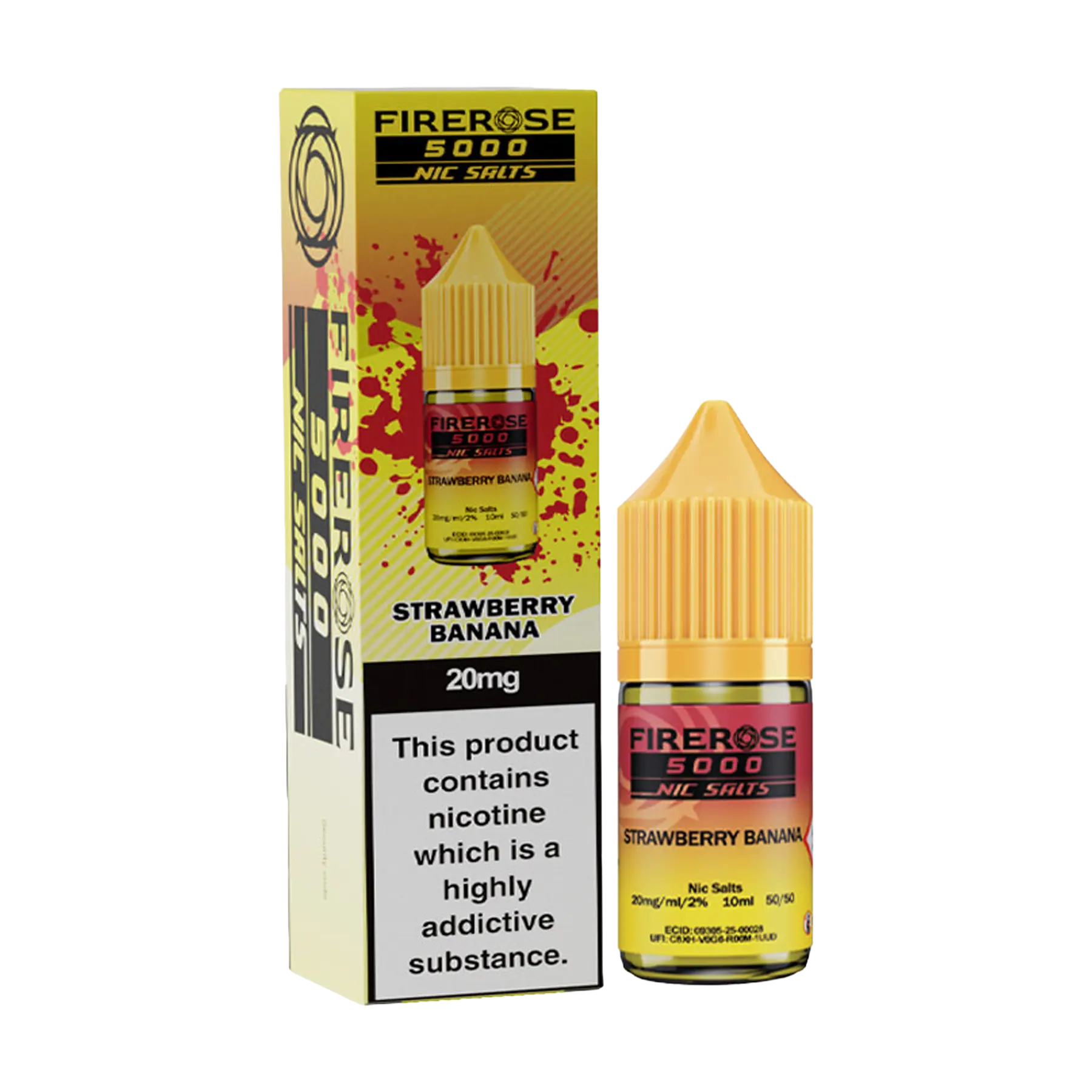Firerose 5000 10ml Nicotine Salt - Strawberry Banana