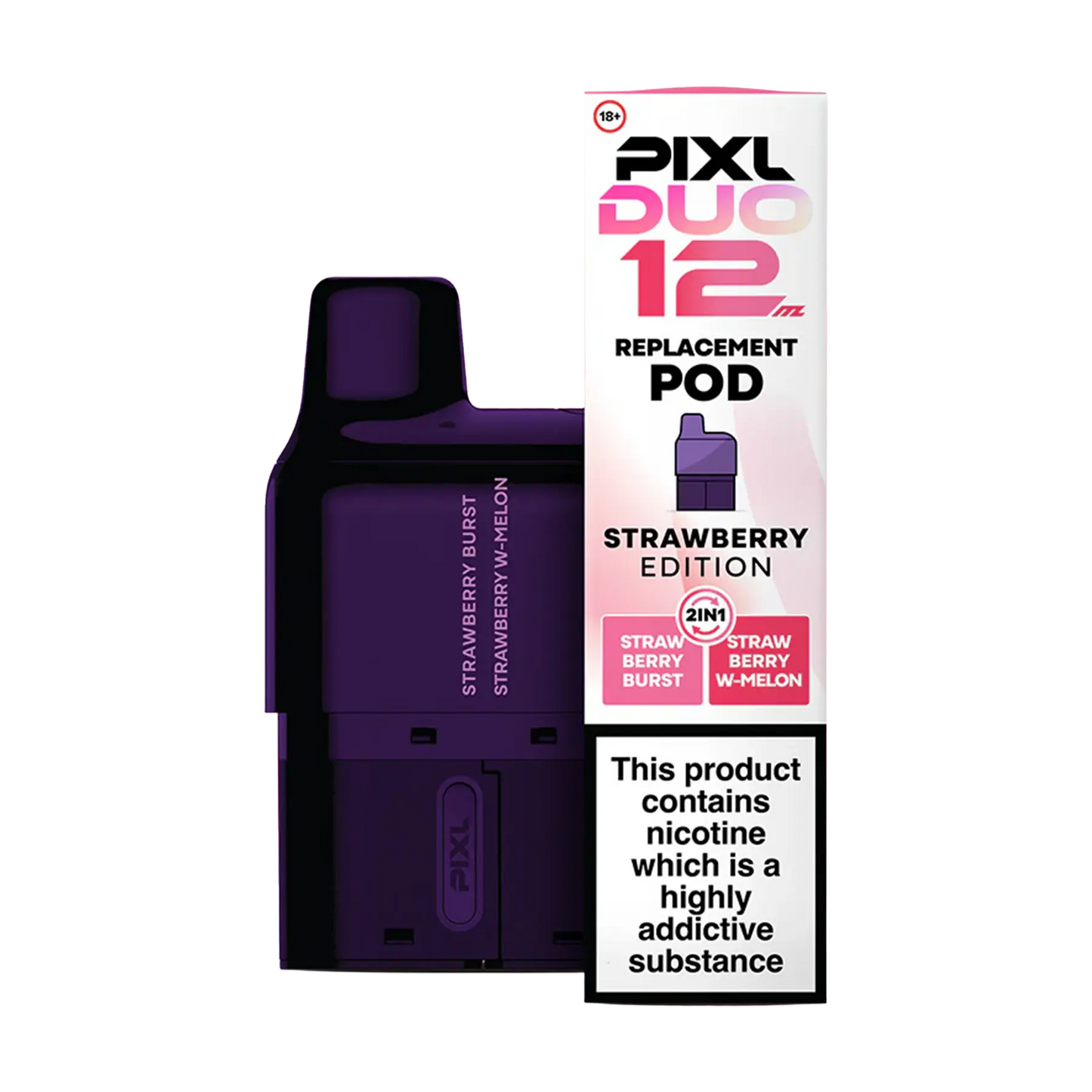 Pixl Duo 12 Replacement Pods - Strawberry Edition