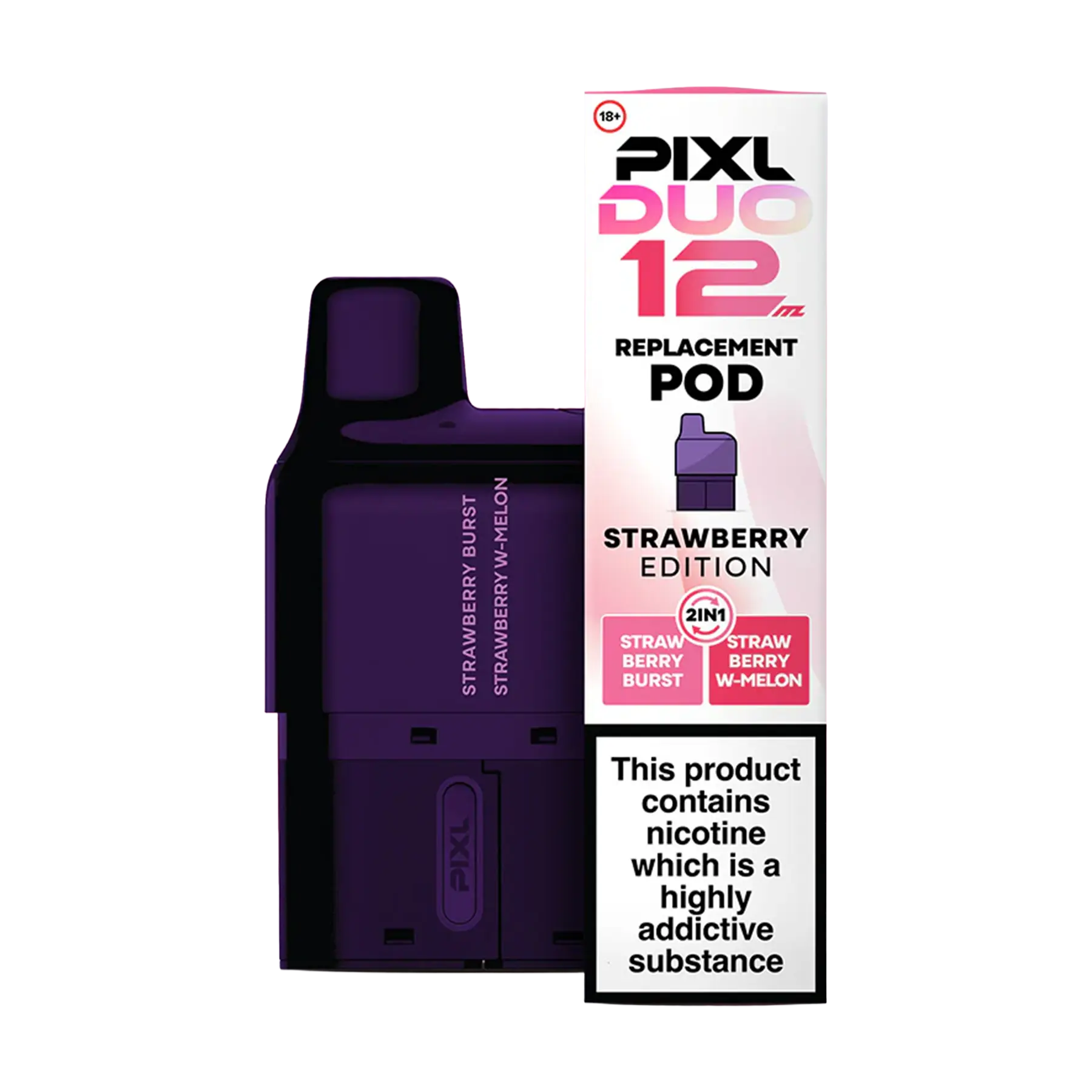 Pixl Duo 12 Replacement Pods - Strawberry Edition
