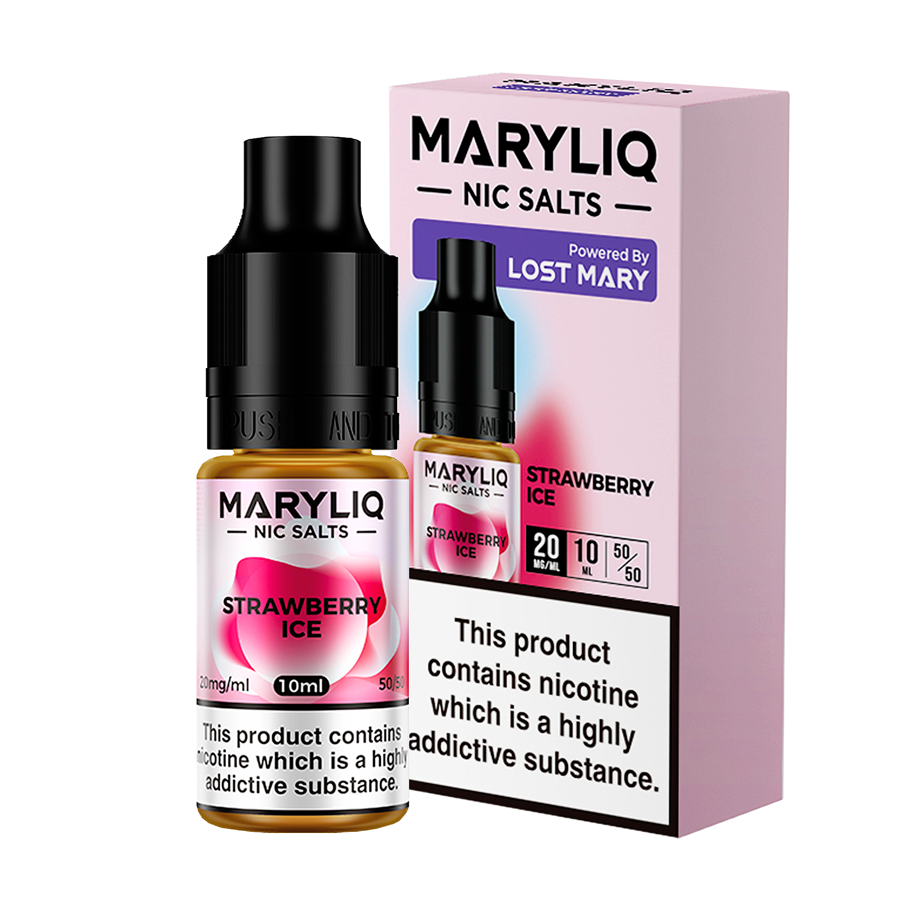 Maryliq - Strawberry Ice 10ml E Liquid Nicotine Salt