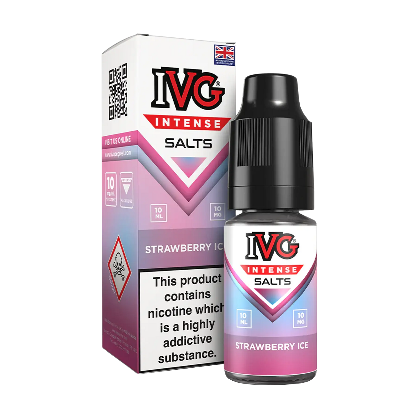 IVG Intense 10ml Nicotine Salt - Strawberry Ice