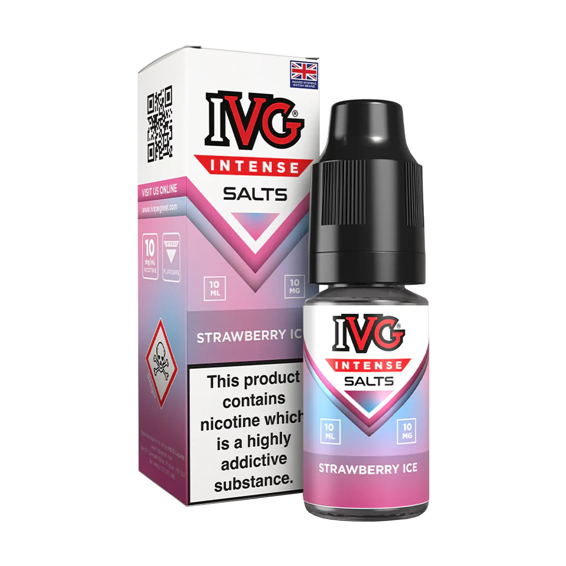 IVG Intense 10ml Nicotine Salt - Strawberry Ice