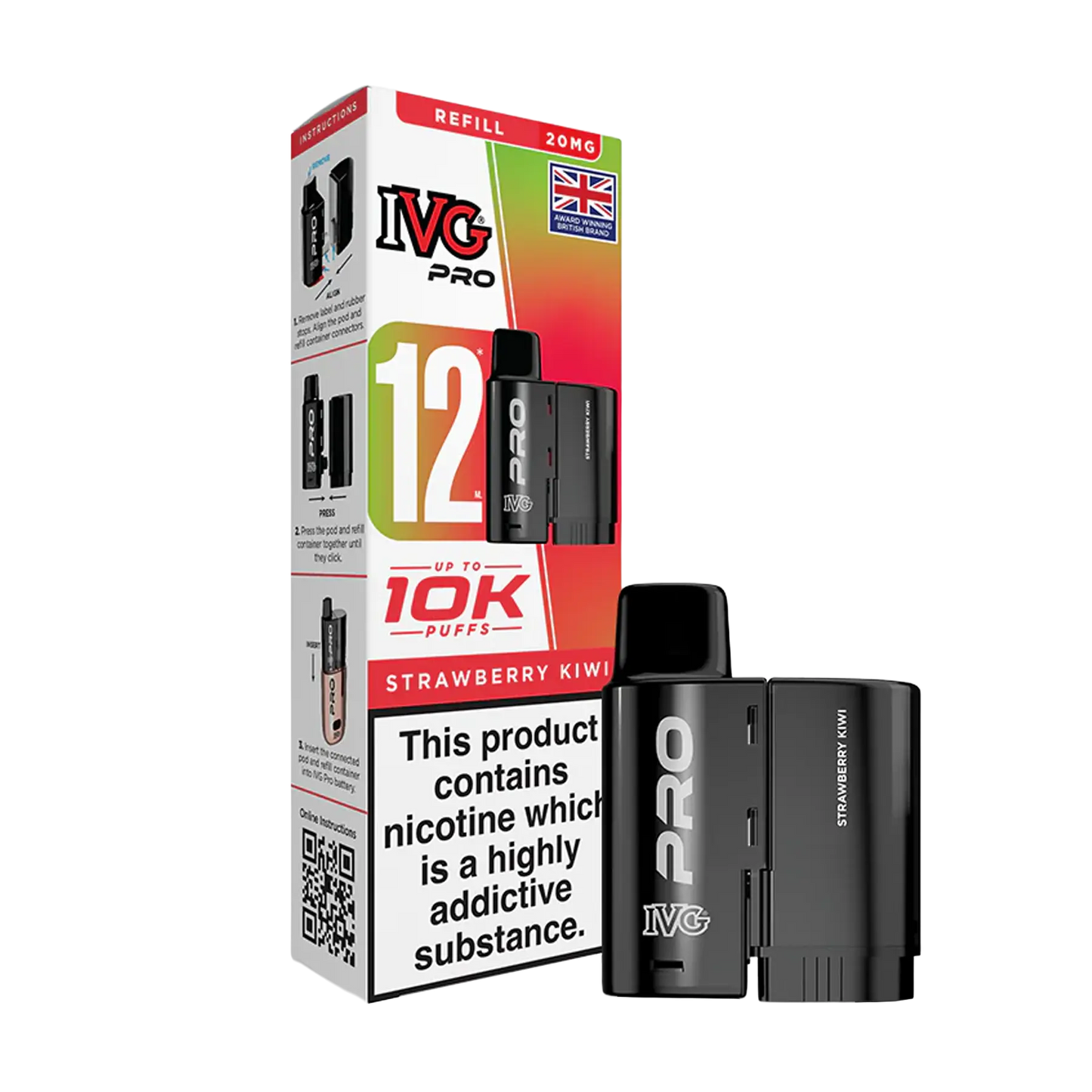 IVG Pro 12 Replacement Pods - Strawberry Kiwi