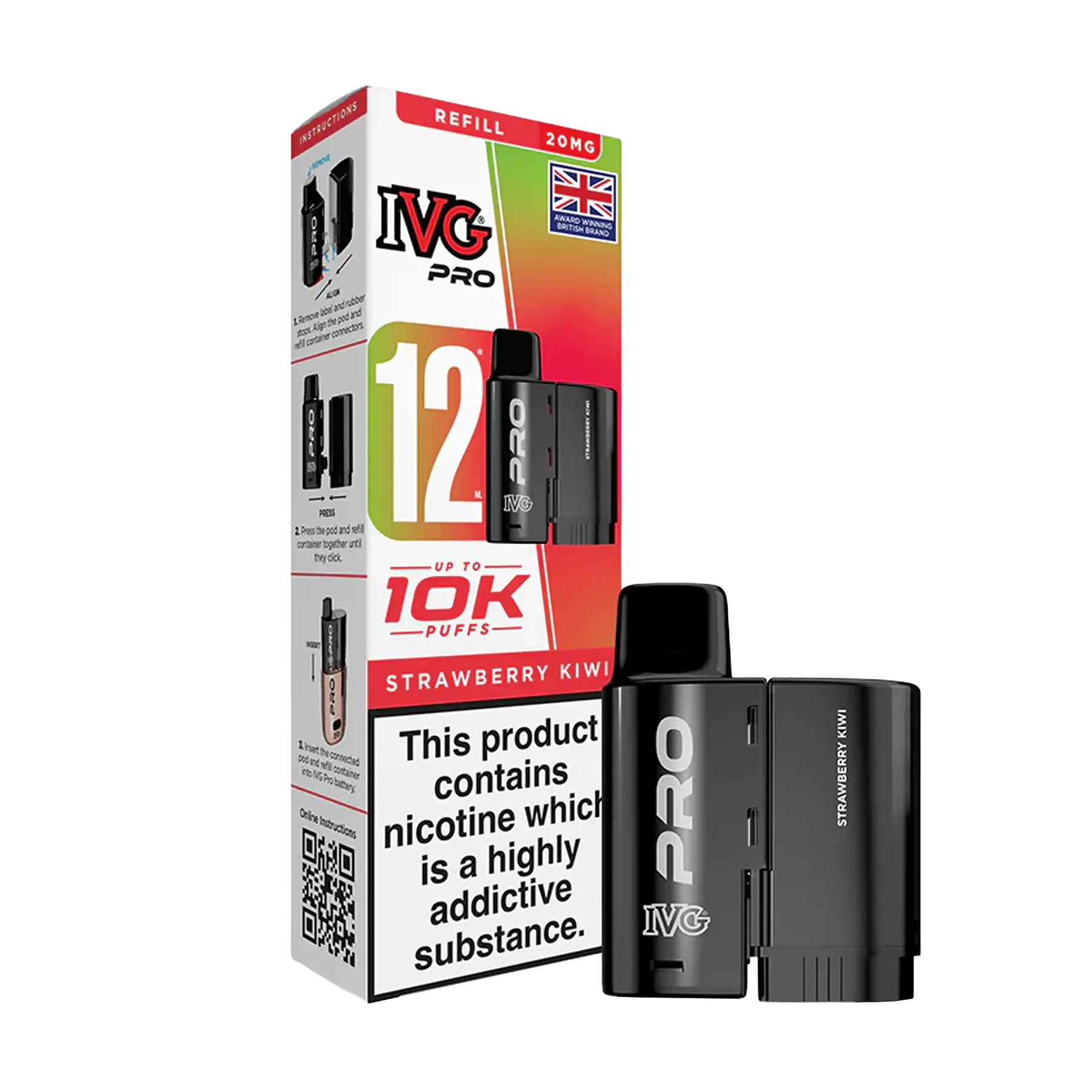 IVG Pro 12 Replacement Pods - Strawberry Kiwi