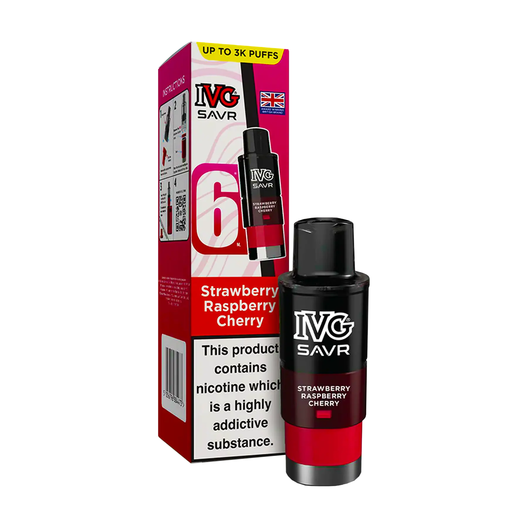 IVG Savr Replacement Pods - Strawberry Raspberry Cherry
