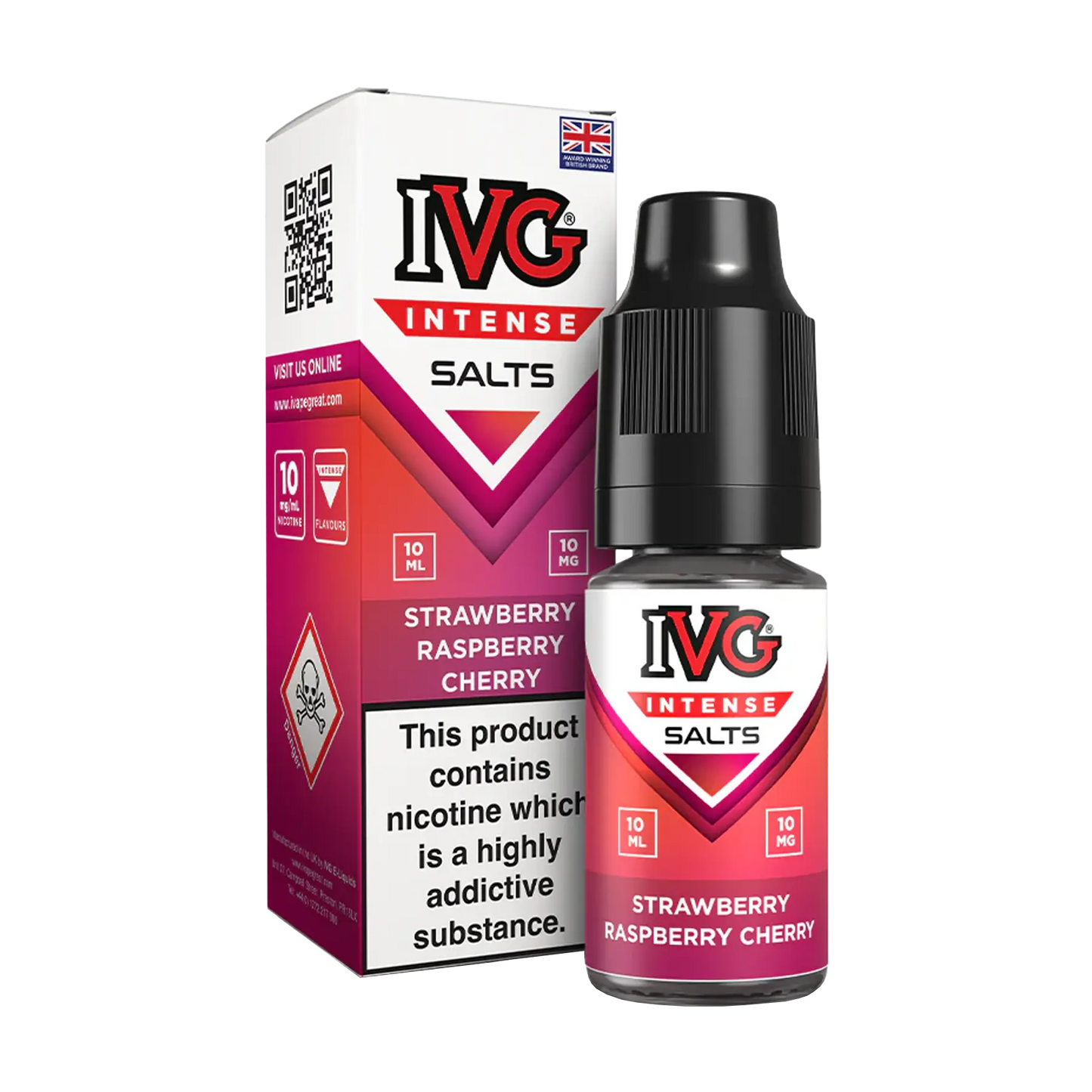 IVG Intense 10ml Nicotine Salt - Strawberry Raspberry Cherry