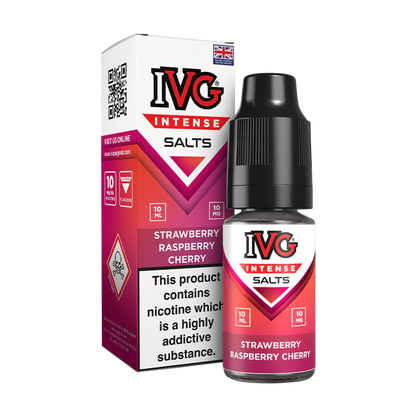 IVG Intense 10ml Nicotine Salt - Strawberry Raspberry Cherry