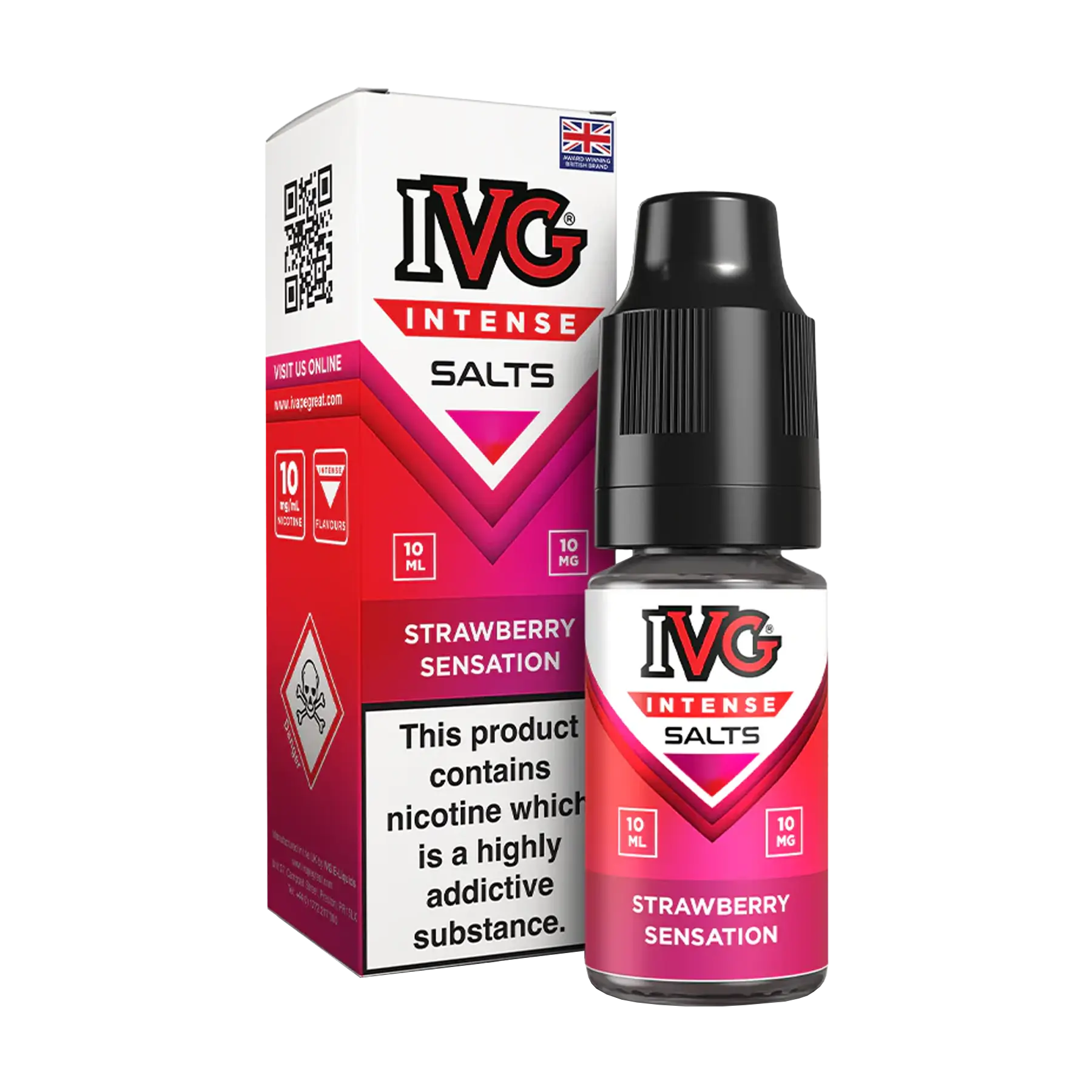 IVG Intense 10ml Nicotine Salt - Strawberry Sensation