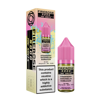 Firerose 5000 10ml Nicotine Salt - Strawberry Watermelon Bubblegum