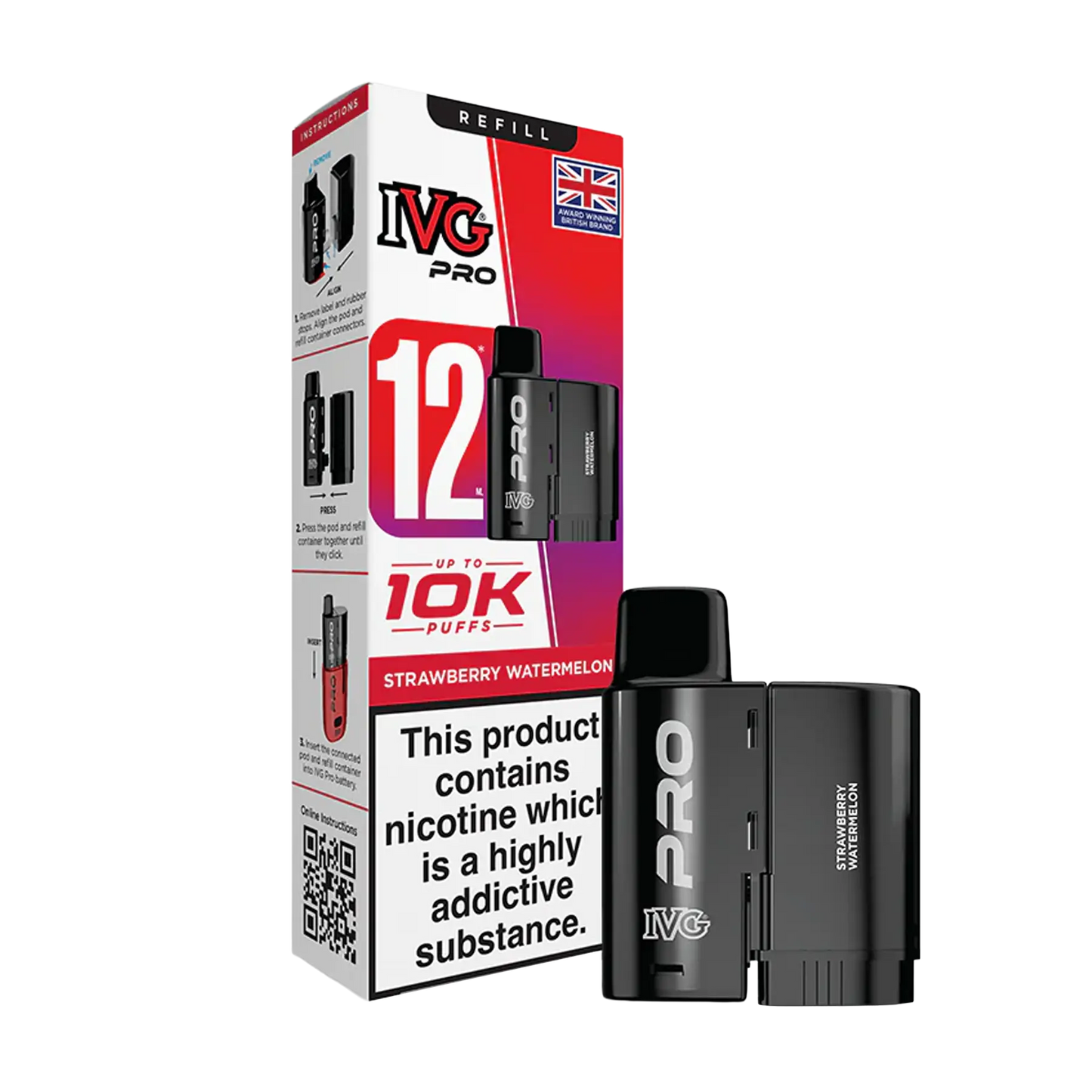 IVG Pro 12 Replacement Pods - Strawberry Watermelon