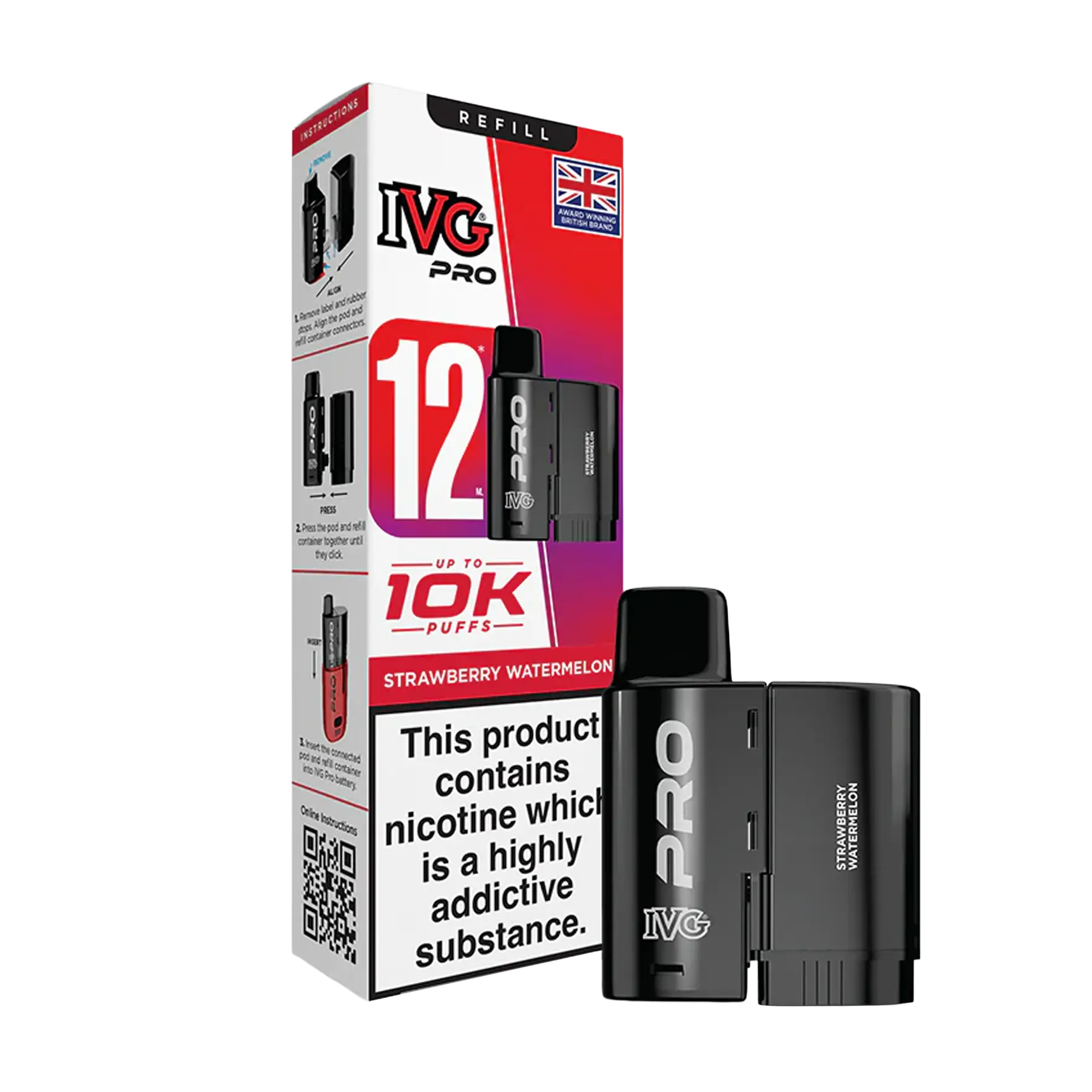 IVG Pro 12 Replacement Pods - Strawberry Watermelon
