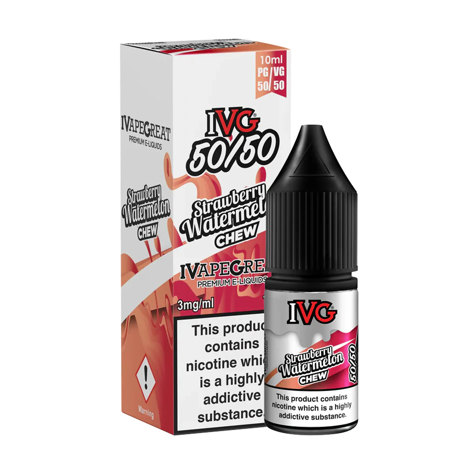 IVG 10ml E-Liquid Nicotine Salt -  Strawberry Watermelon Chew