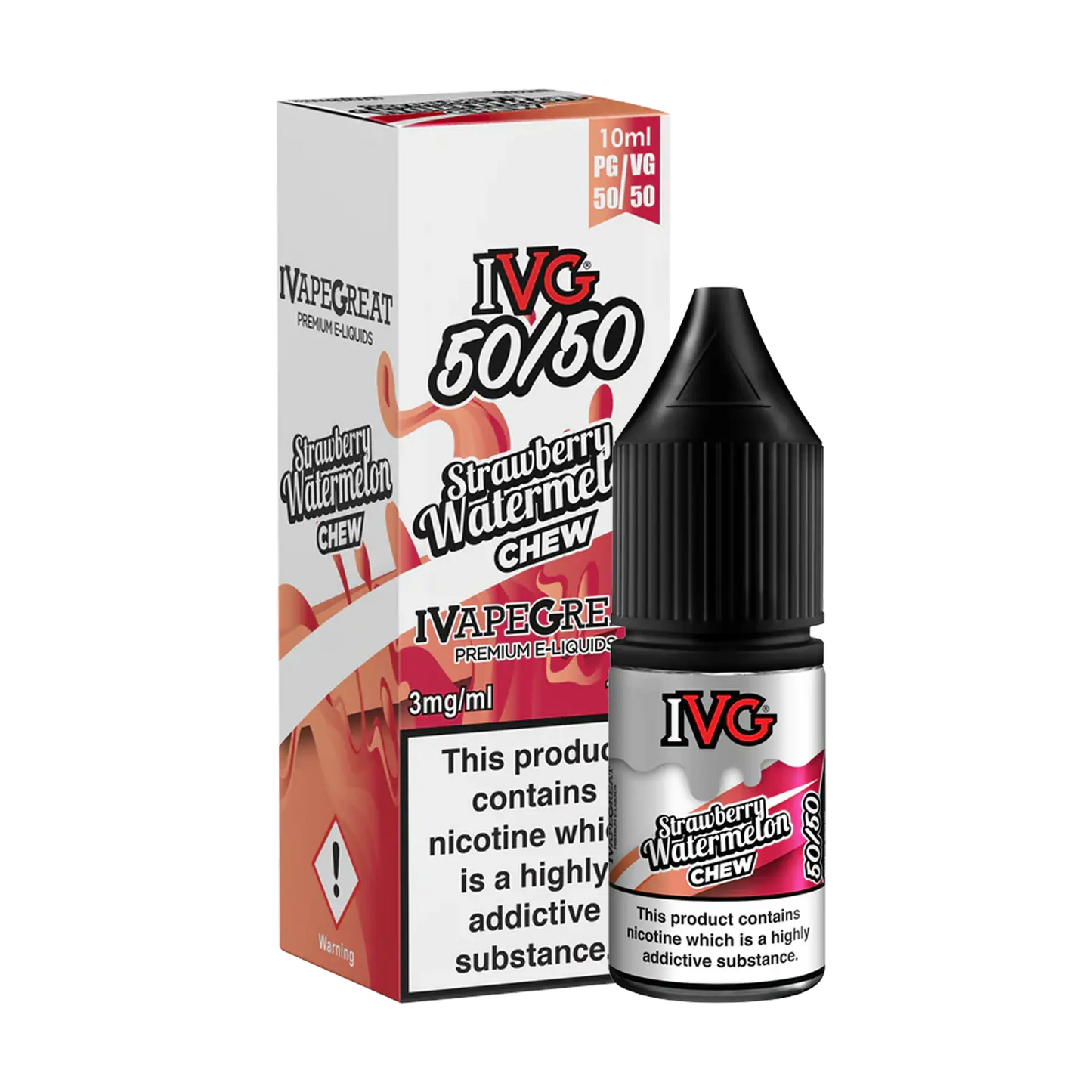 IVG 10ml E-Liquid Nicotine Salt -  Strawberry Watermelon Chew