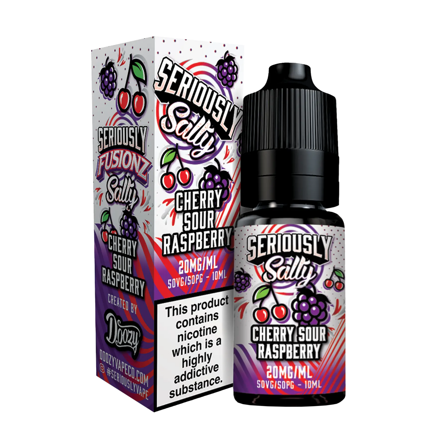 Doozy Seriously Fusionz 10ml Nicotine Salt - Cherry Sour Raspberry
