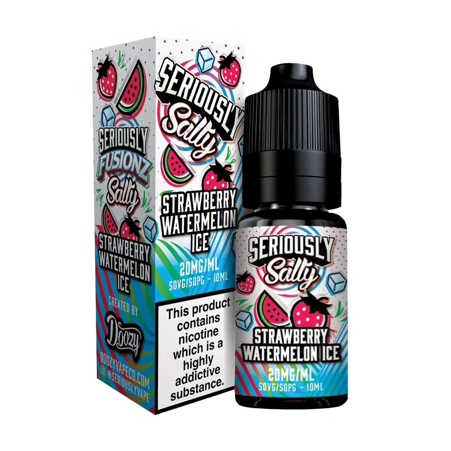 Doozy Seriously Fusionz 10ml Nicotine Salt - Strawberry Watermelon Ice