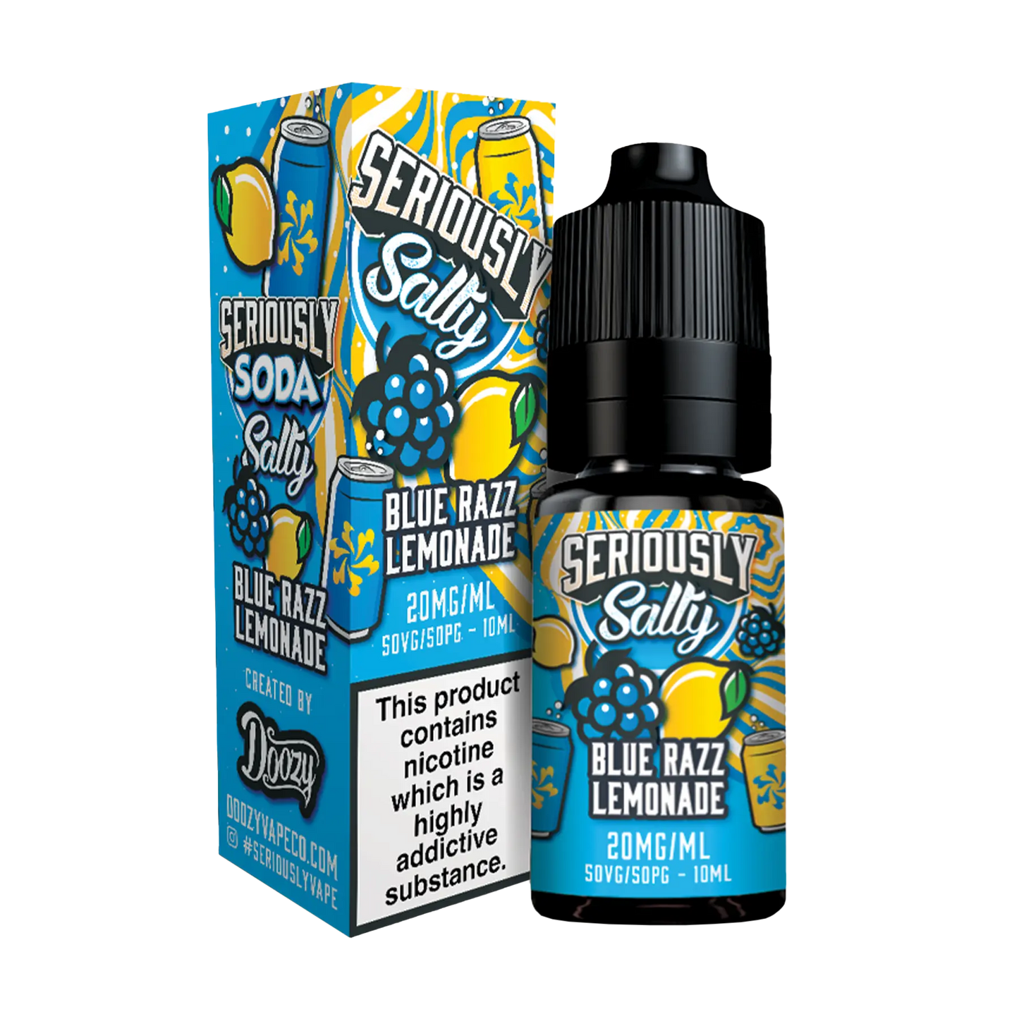 Doozy Seriously Soda 10ml Nicotine Salt - Blue Razz Lemonade
