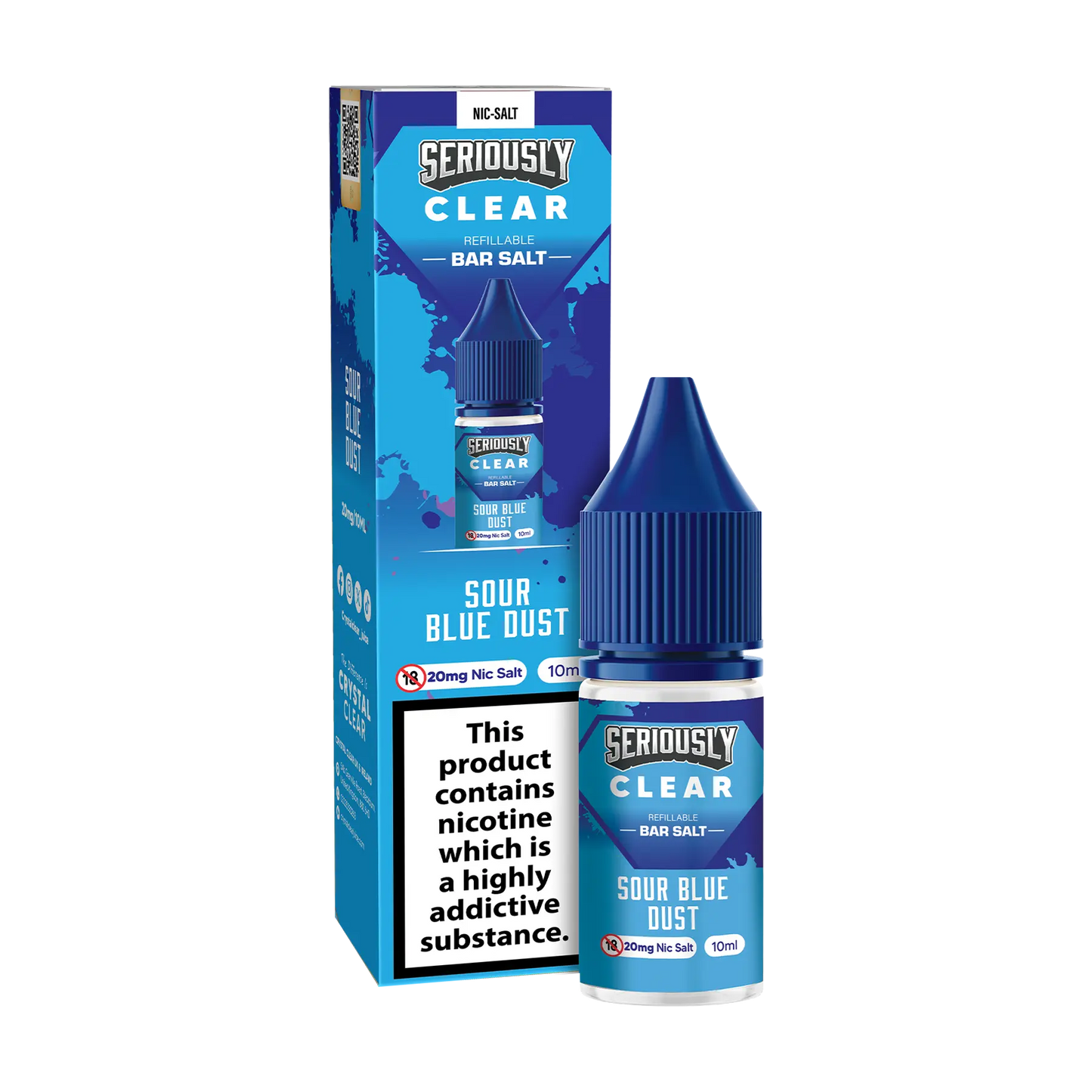 Doozy Seriously Clear 10ml Nicotine Salt - Sour Blue Dust