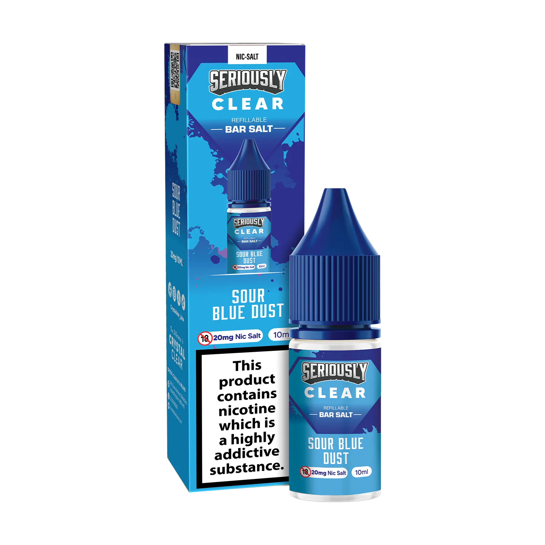 Doozy Seriously Clear 10ml Nicotine Salt - Sour Blue Dust