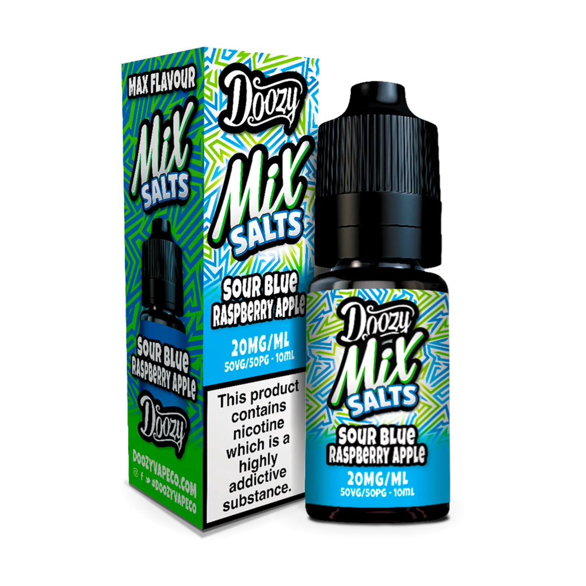 Doozy Mix Salts - Sour Blue Raspberry Apple 10ml E Liquid Nicotine Salt