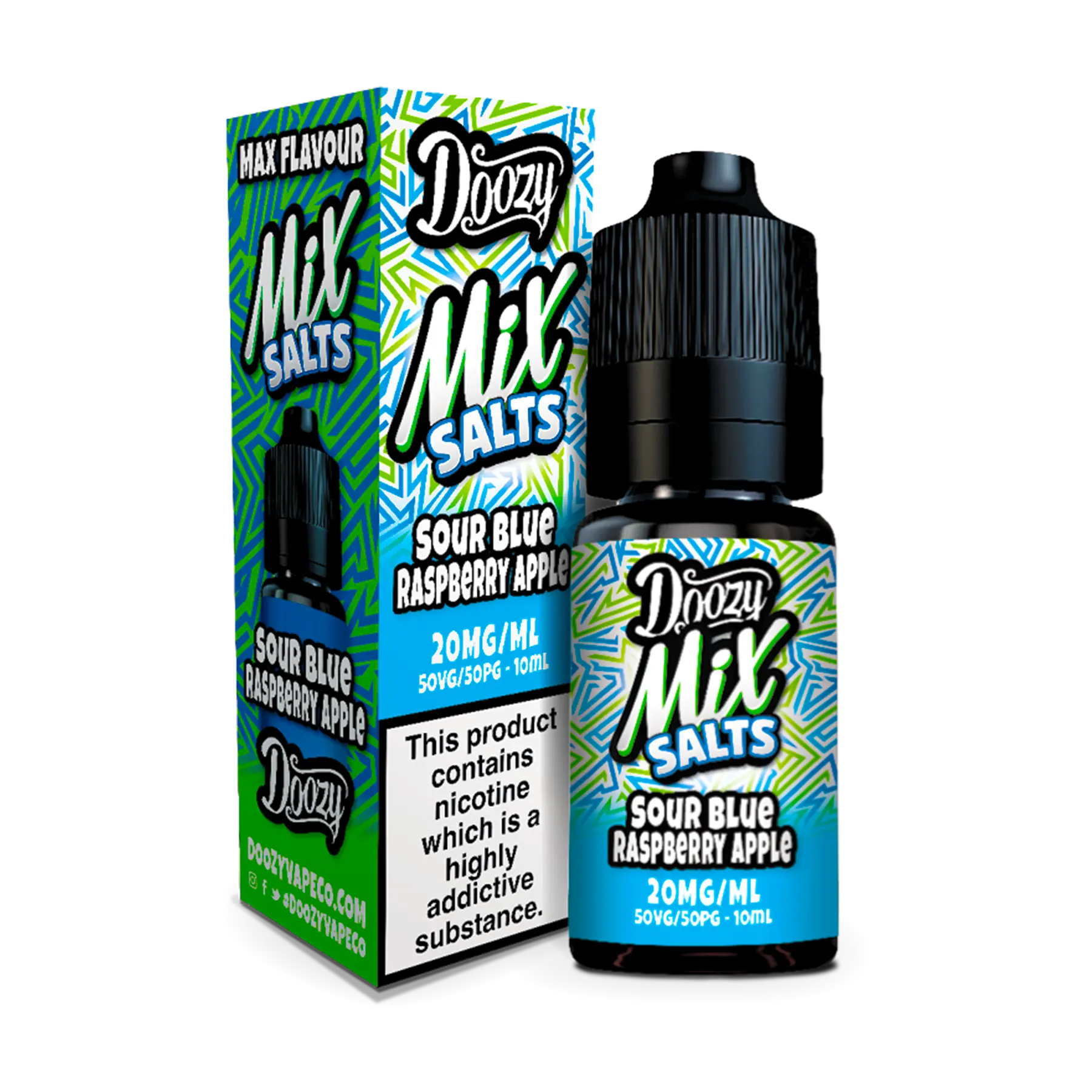 Doozy Mix Salts - Sour Blue Raspberry Apple 10ml E Liquid Nicotine Salt