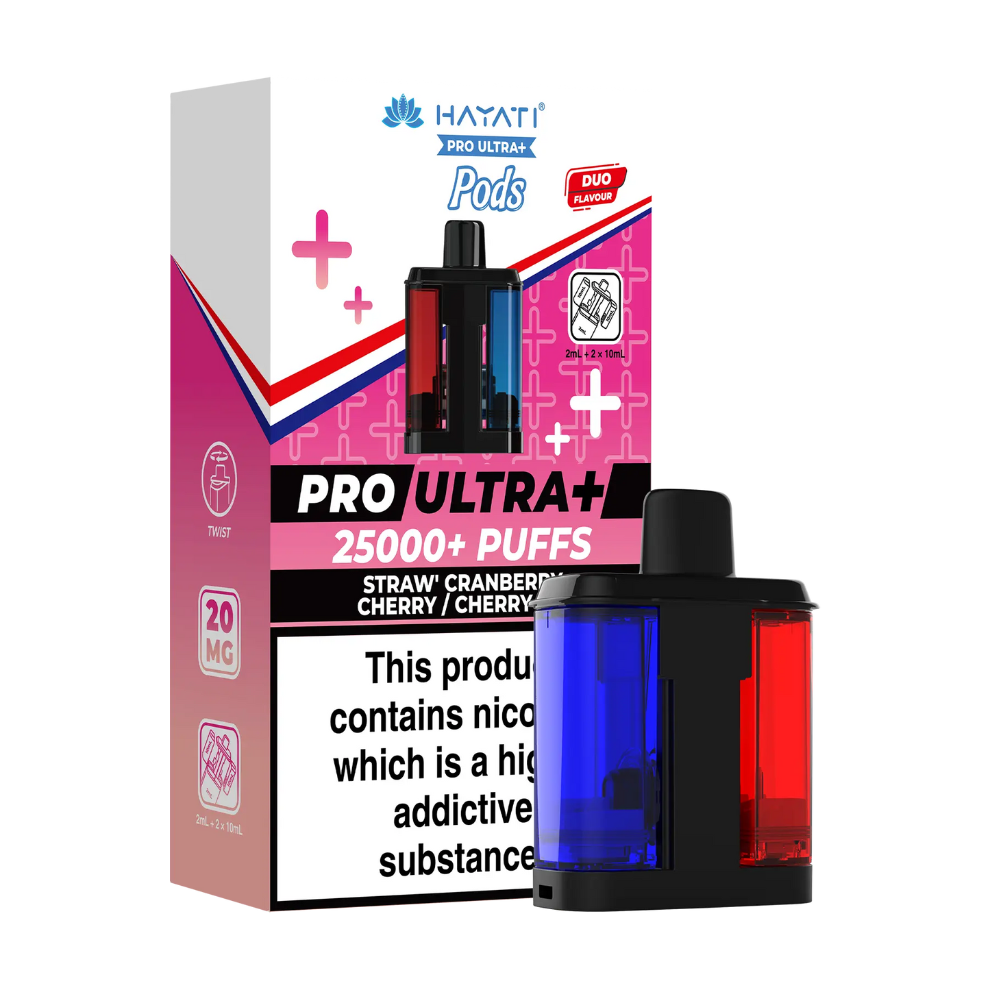 Hayati Pro Ultra 25k Replacement Pods - Strawberry Cranberry Cherry