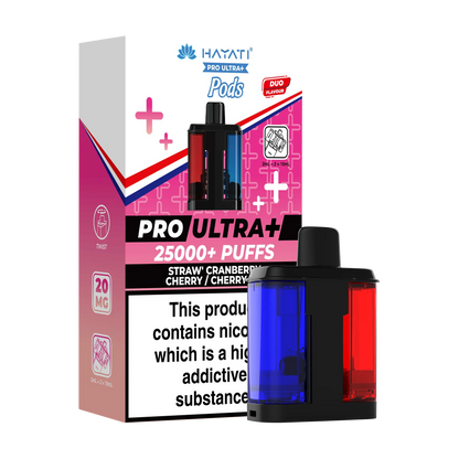 Hayati Pro Ultra 25k Replacement Pods - Strawberry Cranberry Cherry